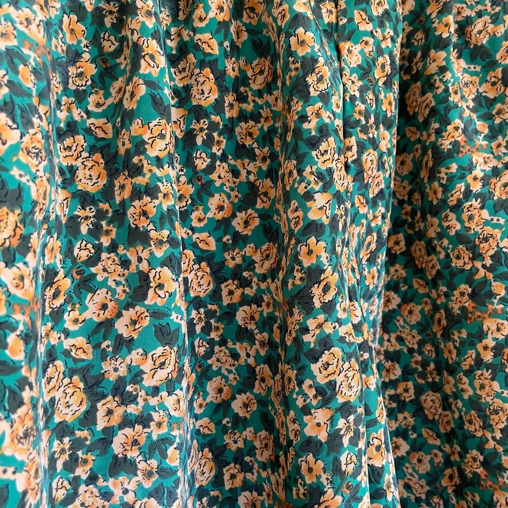 Vintage 90s High Rise Flowy Floral Satin Pull On Shorts 30 Twee Cottagecore Boho - Picture 6 of 6